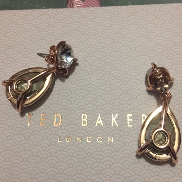 Ted Baker Teardrop Earrings Gold Tone - Picture 5 of 6